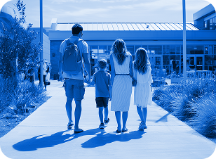Family walking together